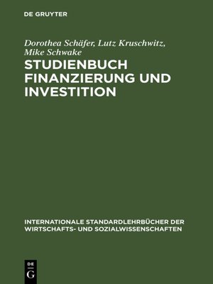 cover image of Studienbuch Finanzierung und Investition